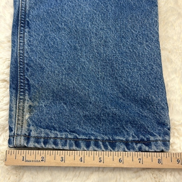 Carhartt Men’s Work Wear Flannel-Lined 5 pocket Blue Jeans - Picture 13 of 13